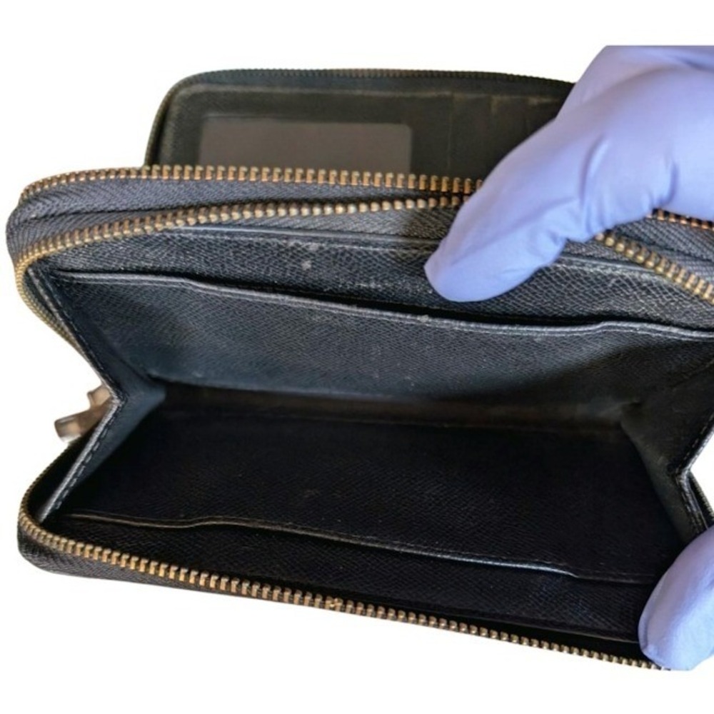 VTG Coach Iridescent Double Zip Wristlet Wallet Green Purple Crossgrain Leather - Picture 6 of 13